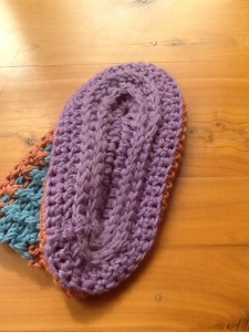 Soles of Crochet Bootie
