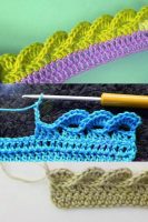 3D wave crochet edging