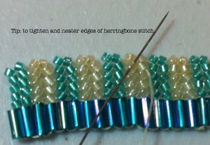herringbone-stitch-tighten edges
