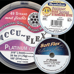 Soft Flex 19-Strand and 49-Strand Beading Wire Set of 6 in