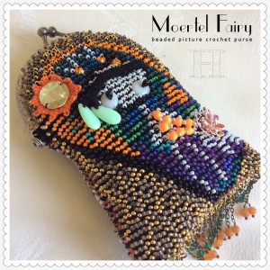 Moertel Fairy purse; beaded picture crochet