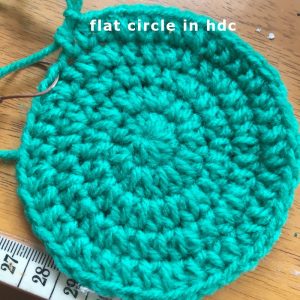 crochet flat circle hdc