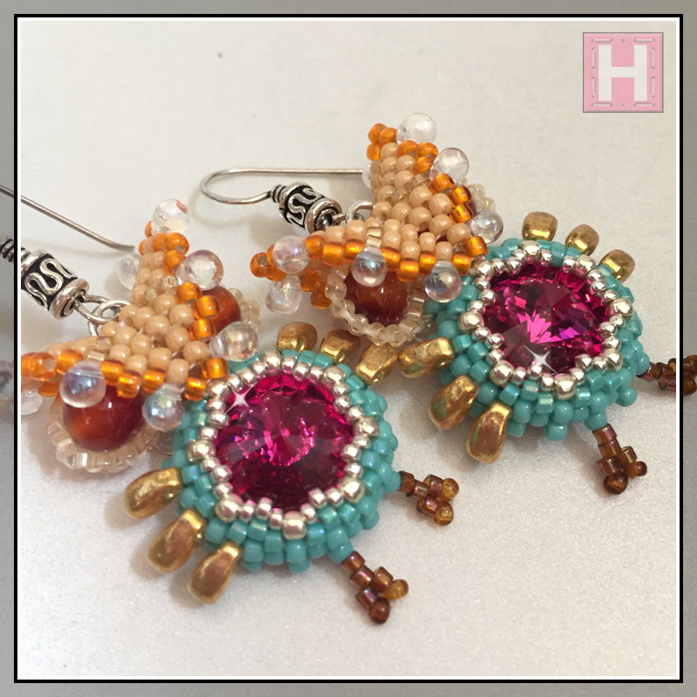 beaded owl earrings CHO425-000