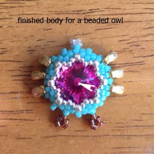 beaded owl earrings I - CH0424-001