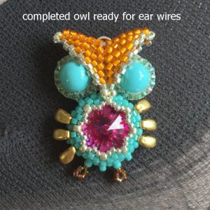 beaded owl earrings I - CH0424-029