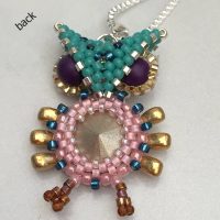 beaded owl pendant CH0426-006