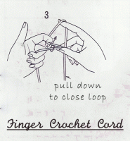 Step 3: Finger Crochet Cord