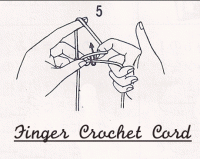 Step 5: Finger Crochet Cord