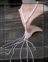 White Beaded Crochet Necklace