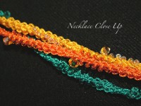 Beaded Finger Crochet Necklace