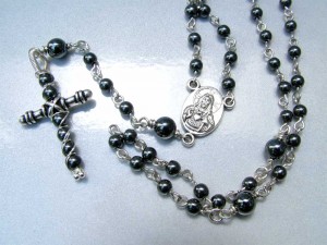 Hematite Rosary and Cross