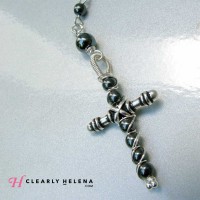 Handmade Hematite Cross