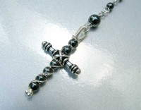 Handmade Hematite Cross