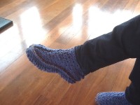 adult male crochet booties