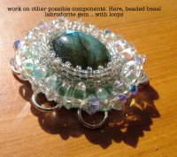 beaded bezel labradorite cab