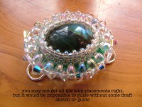 beaded bezel labradorite cab