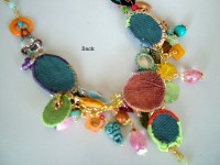 back view of mix media necklace