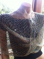 crochet-shawl with solomon's knot