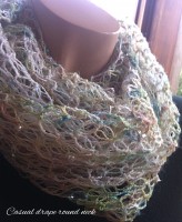 crochet-shawl with solomon's knot