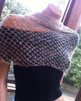 crochet-shawl with solomon's knot