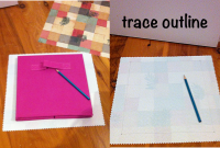 collage drawers: trace outline