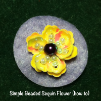 beaded sequin flower how to