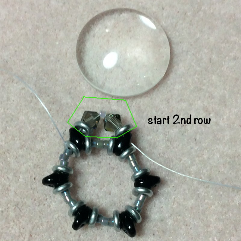 Cabochon- How To Bead Bezel with Superduo and O-Beads ・ClearlyHelena