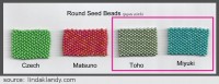 Miyuki vs Toho round seed beads