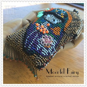 Moertel Fairy purse; beaded picture crochet