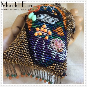 Moertel Fairy purse; beaded picture crochet