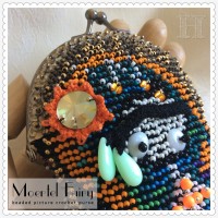 close up Moertel Fairy beaded picture crochet