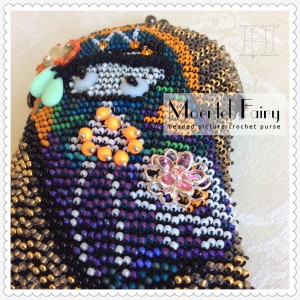 close up Moertel Fairy beaded picture crochet