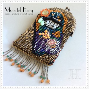 beaded picture crochet purse - Moertel Fairy