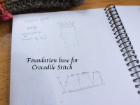 Fingerless Gloves - foundation stitch for crochet crocodile stitch