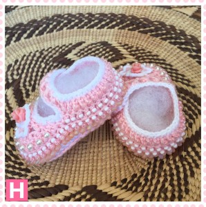 pink flower baby shoes-004