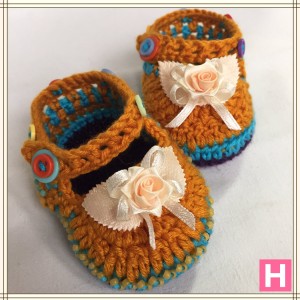 rose and buttons baby shoes CH0389-001