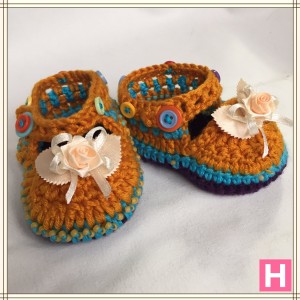 rose and buttons baby shoes CH0389-002