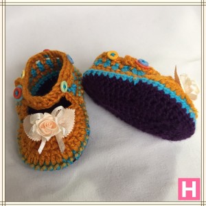 rose and buttons baby shoes CH0389-003