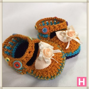 rose and buttons baby shoes CH0389-005