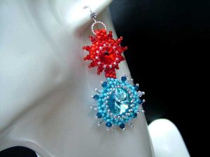 fire water earrings ch0246-001