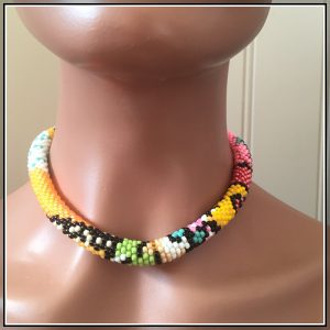 colours crochet necklace CH0413-004