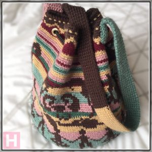 Drawstring Tapestry Crochet Bag - Muted Hues of Myth & Fauna N/A ...