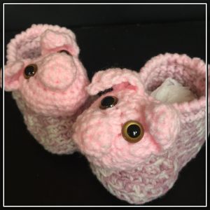 Pink Piggy Booties CH0430-003