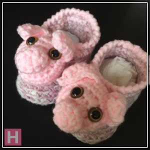 Pink Piggy Booties CH0430-004
