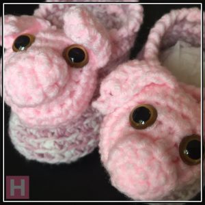 Pink Piggy Booties CH0430-005