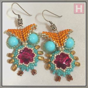 z.Beaded Owl Earrings I (CH0424)