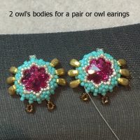 beaded owl earrings I - CH0424-018