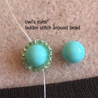 beaded owl earrings I - CH0424-019