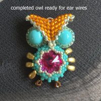 beaded owl earrings I - CH0424-029