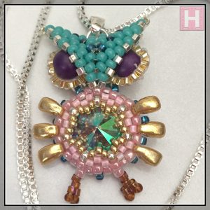 beaded owl pendant CH0426-000